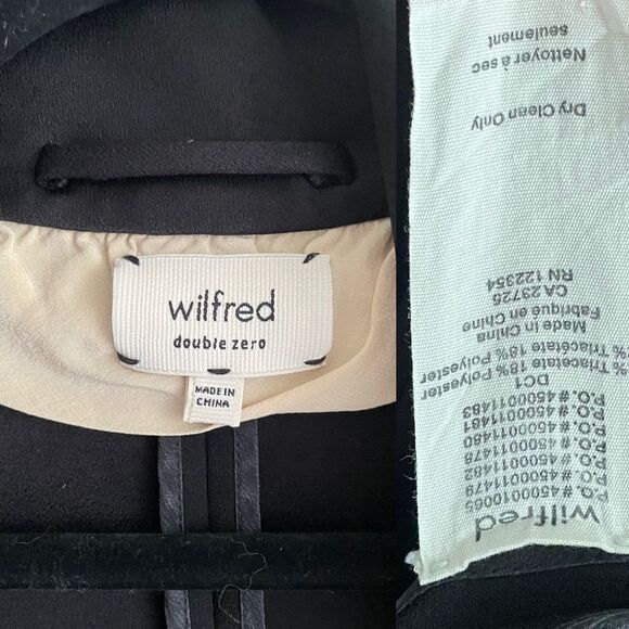 ARITZIA Wilfred Chevalier Open Front Cocoon Blazer Jacket Black 00 - Picture 8 of 8